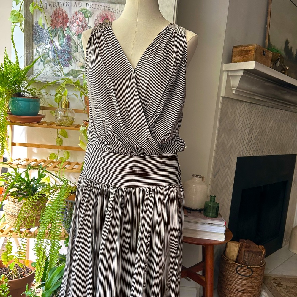 Zara vintage retro dress 100% rayon drop waist - Picture 1 of 13